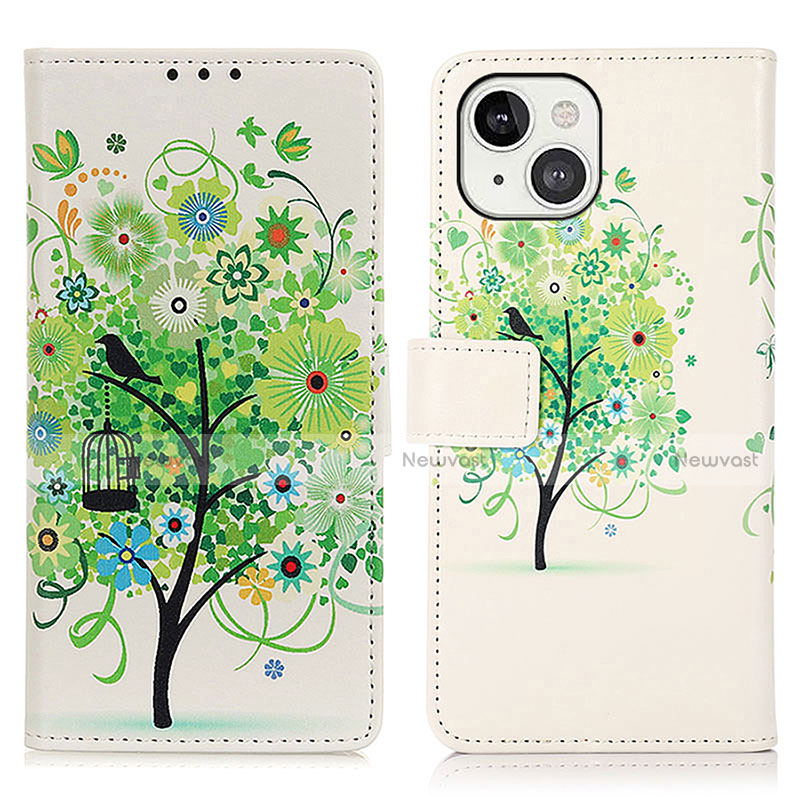 Leather Case Stands Fashionable Pattern Flip Cover A07 Holder for Apple iPhone 13 Mini