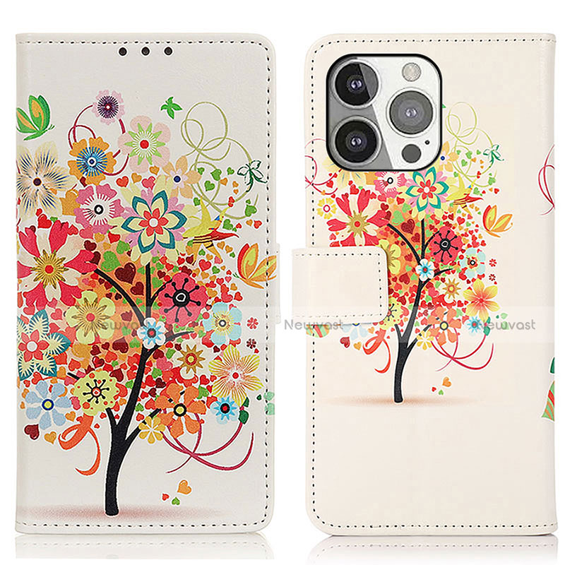 Leather Case Stands Fashionable Pattern Flip Cover A07 Holder for Apple iPhone 13 Pro