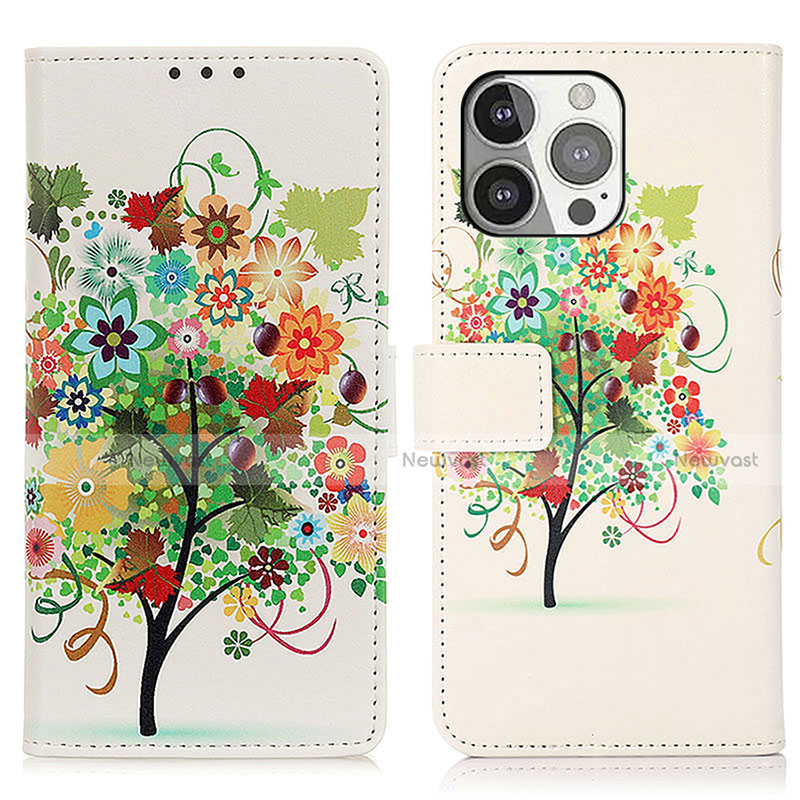 Leather Case Stands Fashionable Pattern Flip Cover A07 Holder for Apple iPhone 14 Pro Max