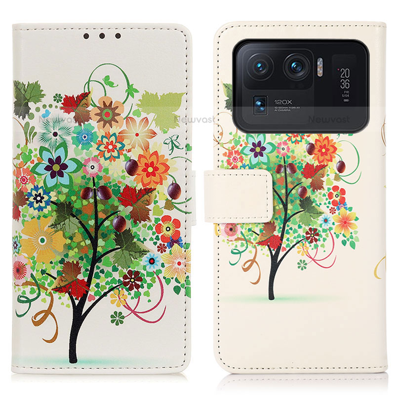 Leather Case Stands Fashionable Pattern Flip Cover D02Y Holder for Xiaomi Mi 11 Ultra 5G