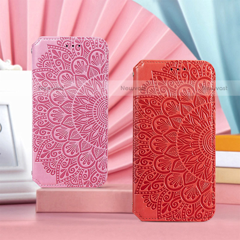 Leather Case Stands Fashionable Pattern Flip Cover H02 Holder for Apple iPhone 13 Mini