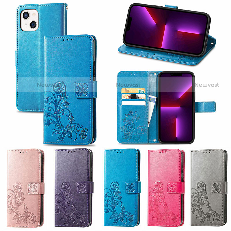 Leather Case Stands Fashionable Pattern Flip Cover H03 Holder for Apple iPhone 13 Mini