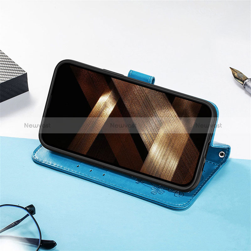 Leather Case Stands Fashionable Pattern Flip Cover H04 Holder for Apple iPhone 14 Pro Max