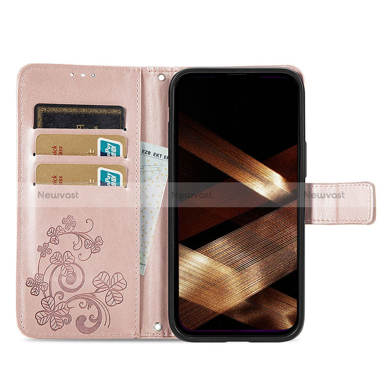 Leather Case Stands Fashionable Pattern Flip Cover H04 Holder for Apple iPhone 14 Pro Max