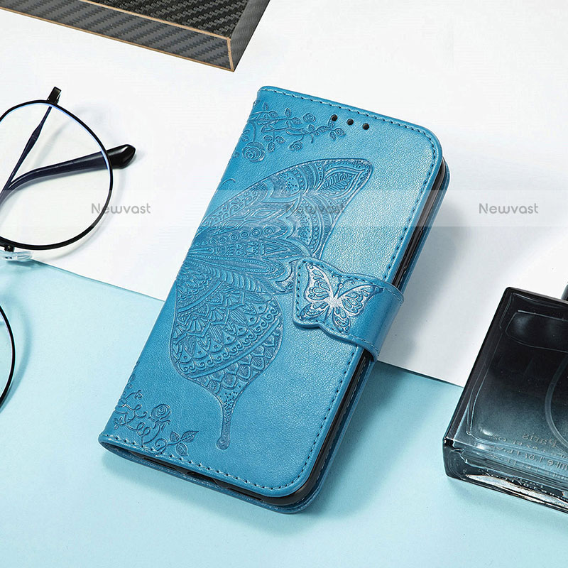 Leather Case Stands Fashionable Pattern Flip Cover H08 Holder for Apple iPhone 13 Blue