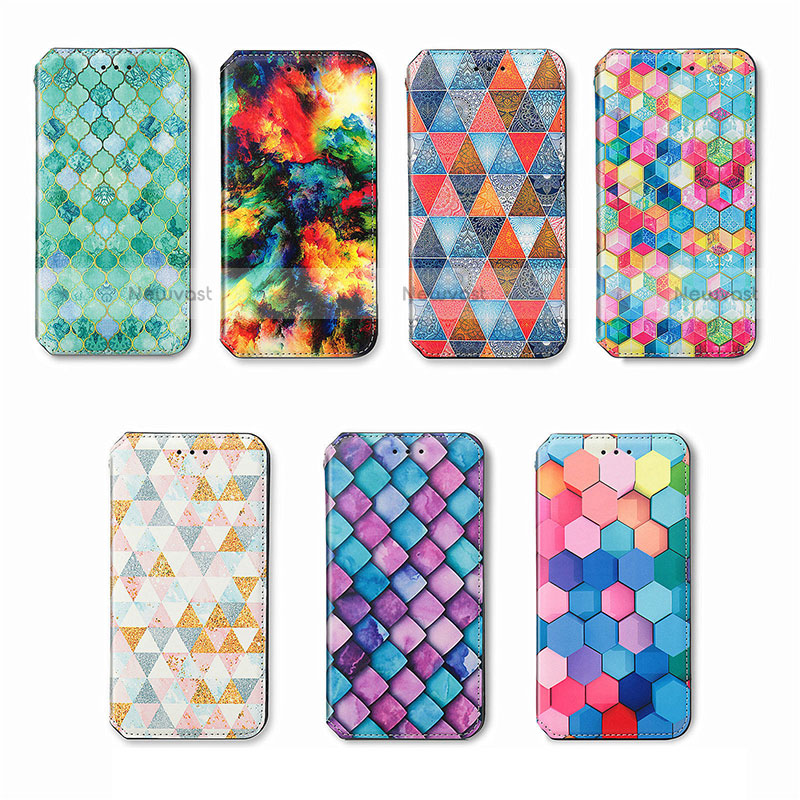 Leather Case Stands Fashionable Pattern Flip Cover H09 Holder for Apple iPhone 13