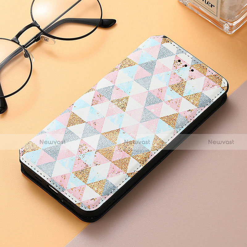 Leather Case Stands Fashionable Pattern Flip Cover H09 Holder for Apple iPhone 13 Pro Max