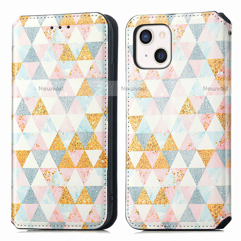 Leather Case Stands Fashionable Pattern Flip Cover H09 Holder for Apple iPhone 14