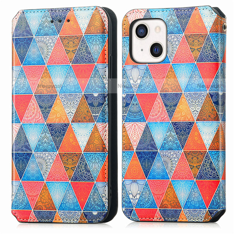 Leather Case Stands Fashionable Pattern Flip Cover H09 Holder for Apple iPhone 14 Plus