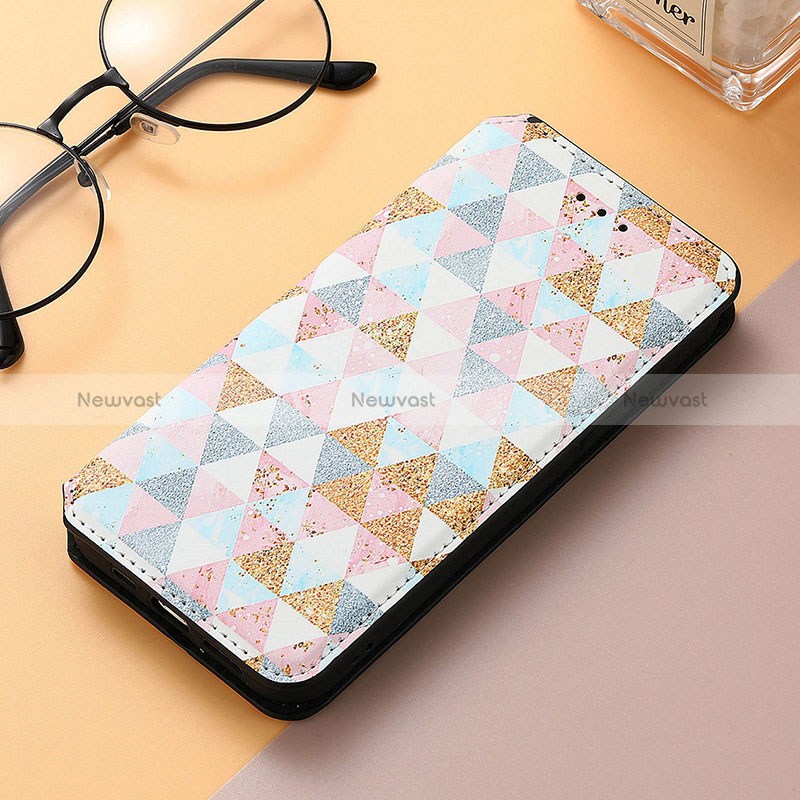 Leather Case Stands Fashionable Pattern Flip Cover H09 Holder for Apple iPhone 14 Pro Max