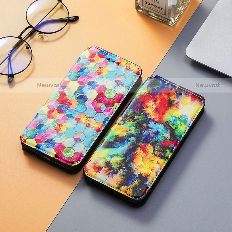 Leather Case Stands Fashionable Pattern Flip Cover H10 Holder for Apple iPhone 14