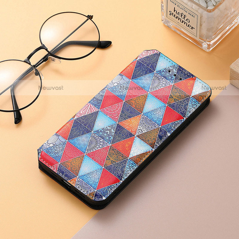 Leather Case Stands Fashionable Pattern Flip Cover H10 Holder for Apple iPhone 14 Mixed