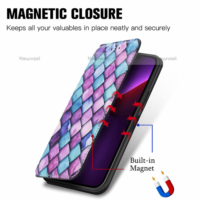 Leather Case Stands Fashionable Pattern Flip Cover H10 Holder for Apple iPhone 14 Pro