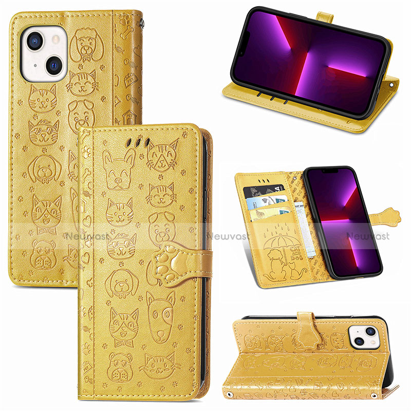 Leather Case Stands Fashionable Pattern Flip Cover H12 Holder for Apple iPhone 13