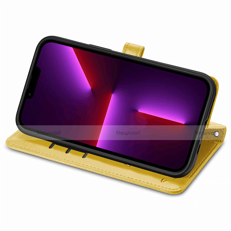 Leather Case Stands Fashionable Pattern Flip Cover H12 Holder for Apple iPhone 13 Pro