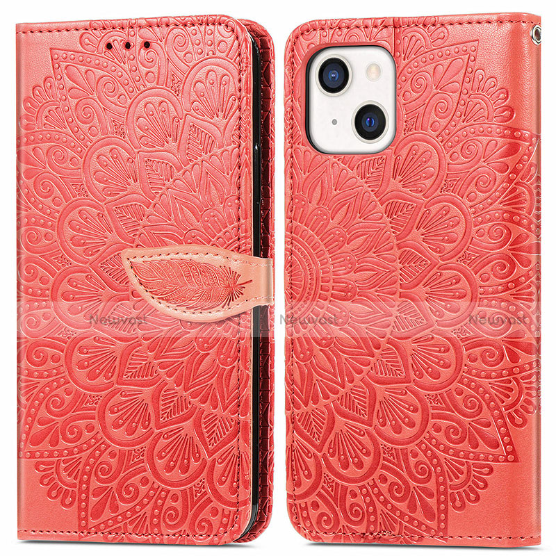 Leather Case Stands Fashionable Pattern Flip Cover H13 Holder for Apple iPhone 13 Mini