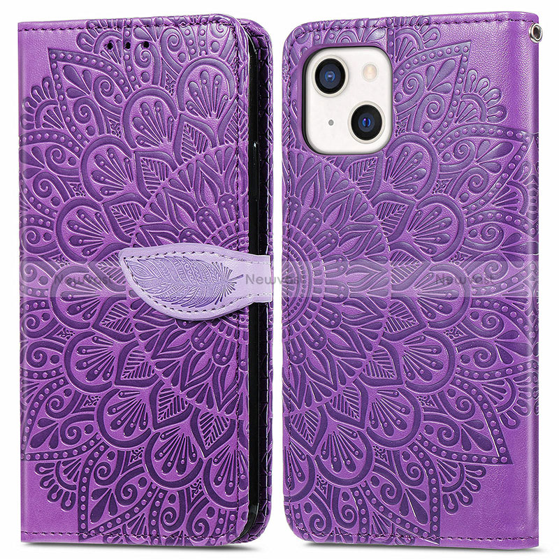 Leather Case Stands Fashionable Pattern Flip Cover H13 Holder for Apple iPhone 15