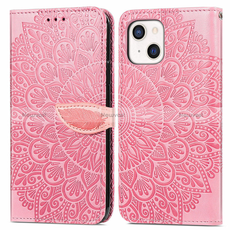 Leather Case Stands Fashionable Pattern Flip Cover H13 Holder for Apple iPhone 15 Plus