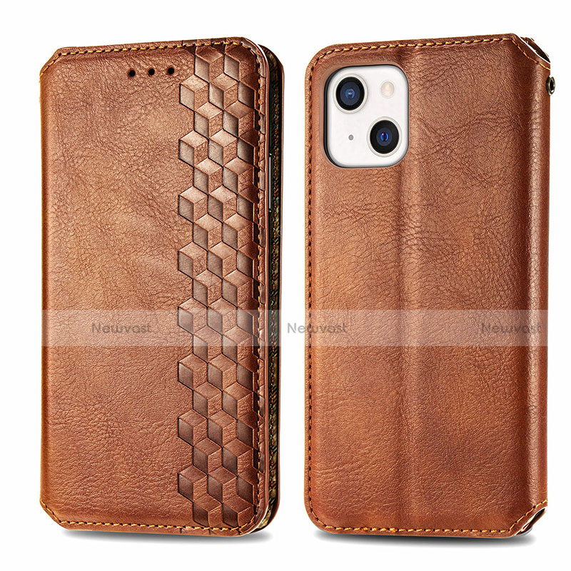 Leather Case Stands Fashionable Pattern Flip Cover H15 Holder for Apple iPhone 13 Mini
