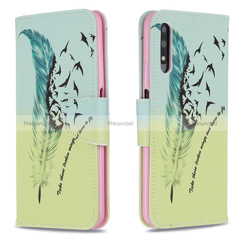 Leather Case Stands Fashionable Pattern Flip Cover Holder B01F for Huawei Honor 9X