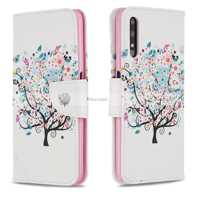 Leather Case Stands Fashionable Pattern Flip Cover Holder B01F for Huawei Honor 9X