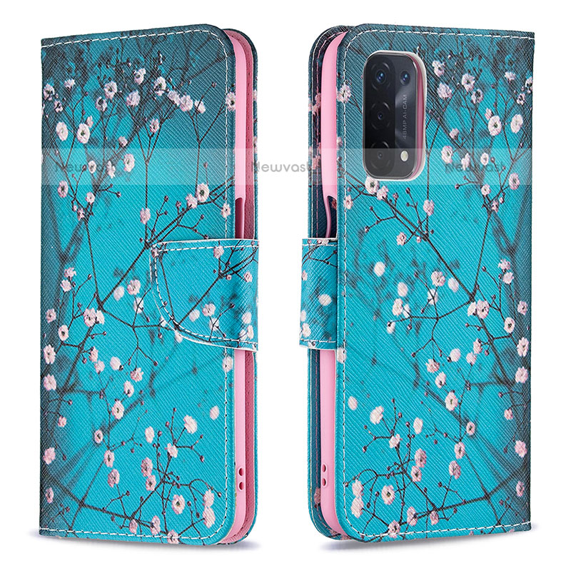 Leather Case Stands Fashionable Pattern Flip Cover Holder B01F for OnePlus Nord N200 5G