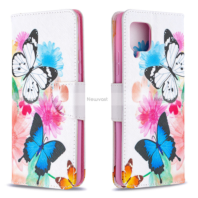 Leather Case Stands Fashionable Pattern Flip Cover Holder B01F for Samsung Galaxy A42 5G
