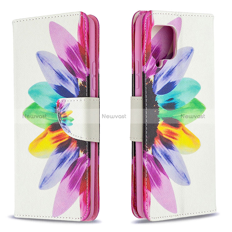 Leather Case Stands Fashionable Pattern Flip Cover Holder B01F for Samsung Galaxy A42 5G Mixed