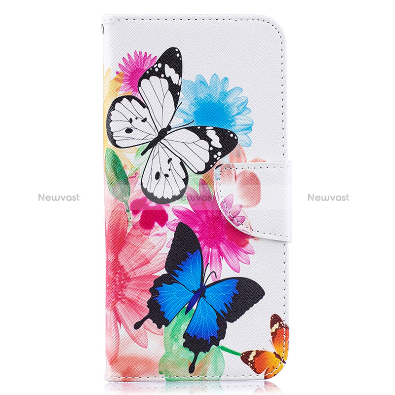 Leather Case Stands Fashionable Pattern Flip Cover Holder B01F for Samsung Galaxy A50S Colorful
