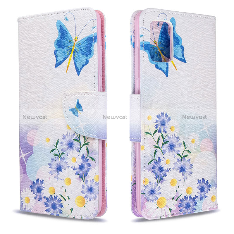 Leather Case Stands Fashionable Pattern Flip Cover Holder B01F for Samsung Galaxy A51 5G