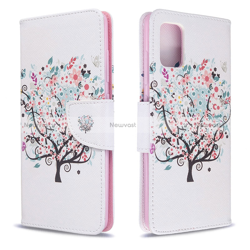 Leather Case Stands Fashionable Pattern Flip Cover Holder B01F for Samsung Galaxy A51 5G