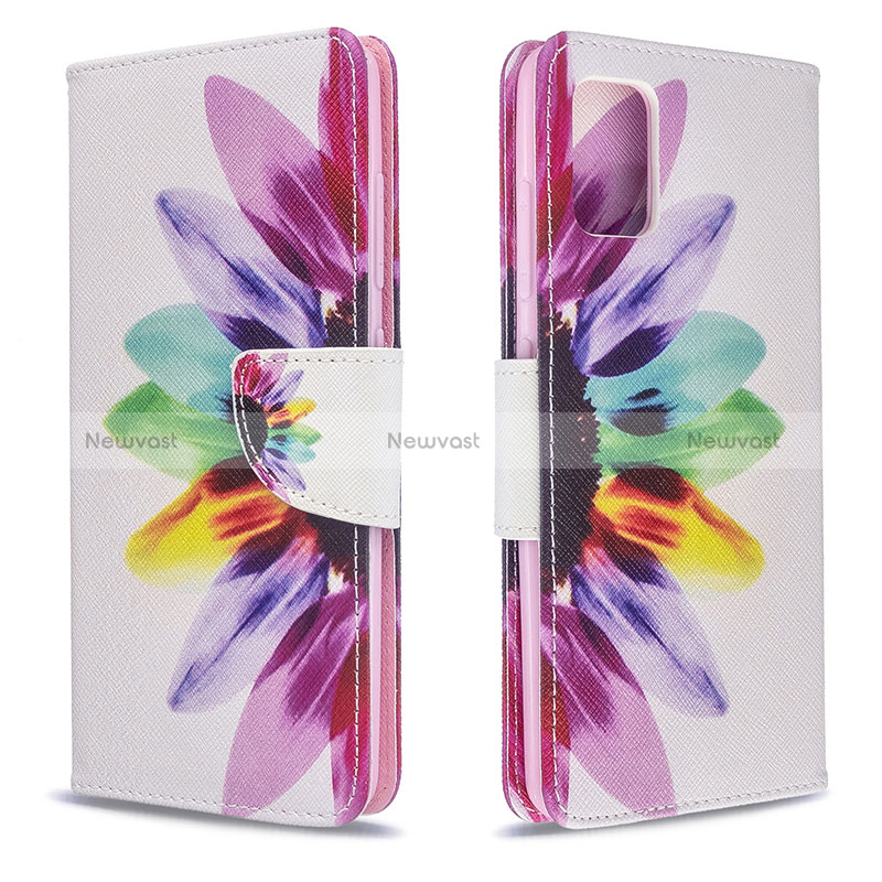 Leather Case Stands Fashionable Pattern Flip Cover Holder B01F for Samsung Galaxy A51 5G Mixed