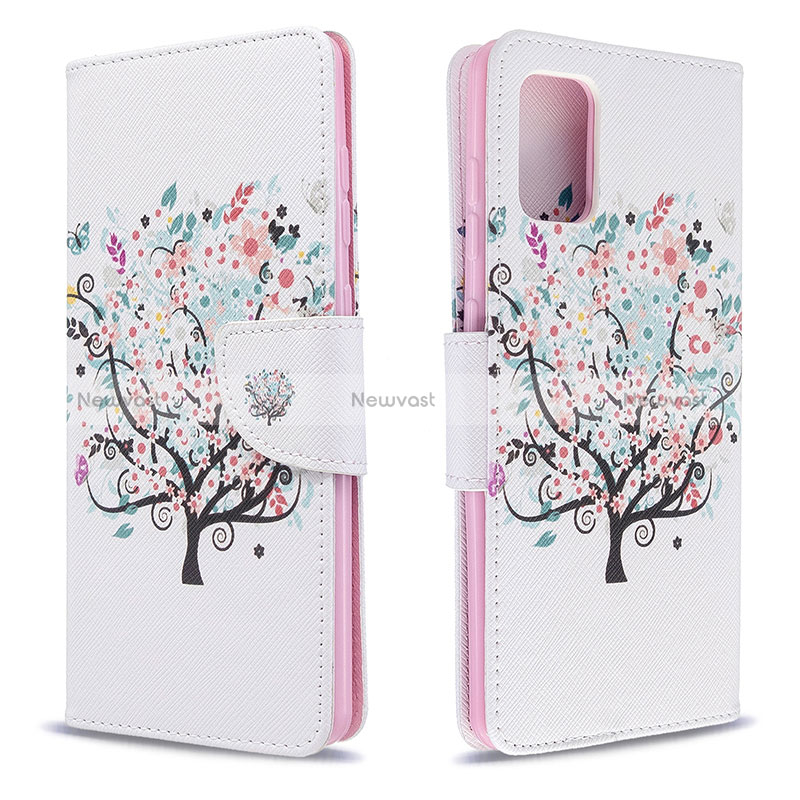 Leather Case Stands Fashionable Pattern Flip Cover Holder B01F for Samsung Galaxy A71 5G
