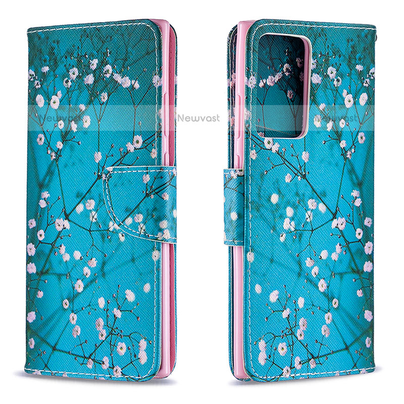 Leather Case Stands Fashionable Pattern Flip Cover Holder B01F for Samsung Galaxy Note 20 Ultra 5G