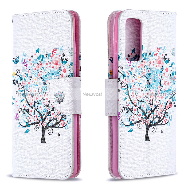 Leather Case Stands Fashionable Pattern Flip Cover Holder B01F for Samsung Galaxy S20 Lite 5G