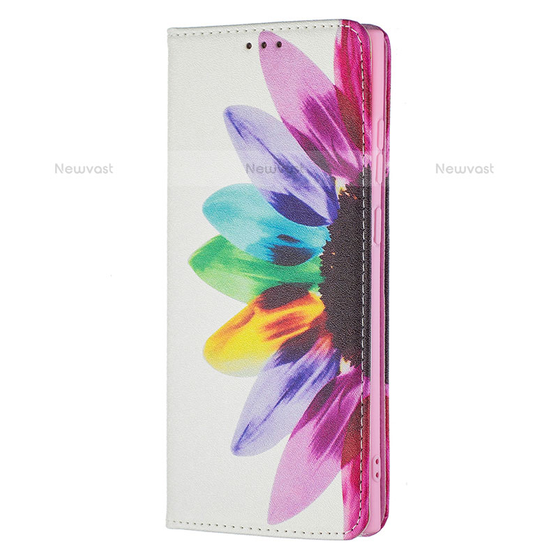 Leather Case Stands Fashionable Pattern Flip Cover Holder B01F for Samsung Galaxy S21 Ultra 5G