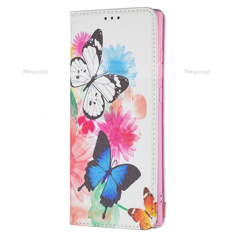 Leather Case Stands Fashionable Pattern Flip Cover Holder B01F for Samsung Galaxy S21 Ultra 5G Hot Pink
