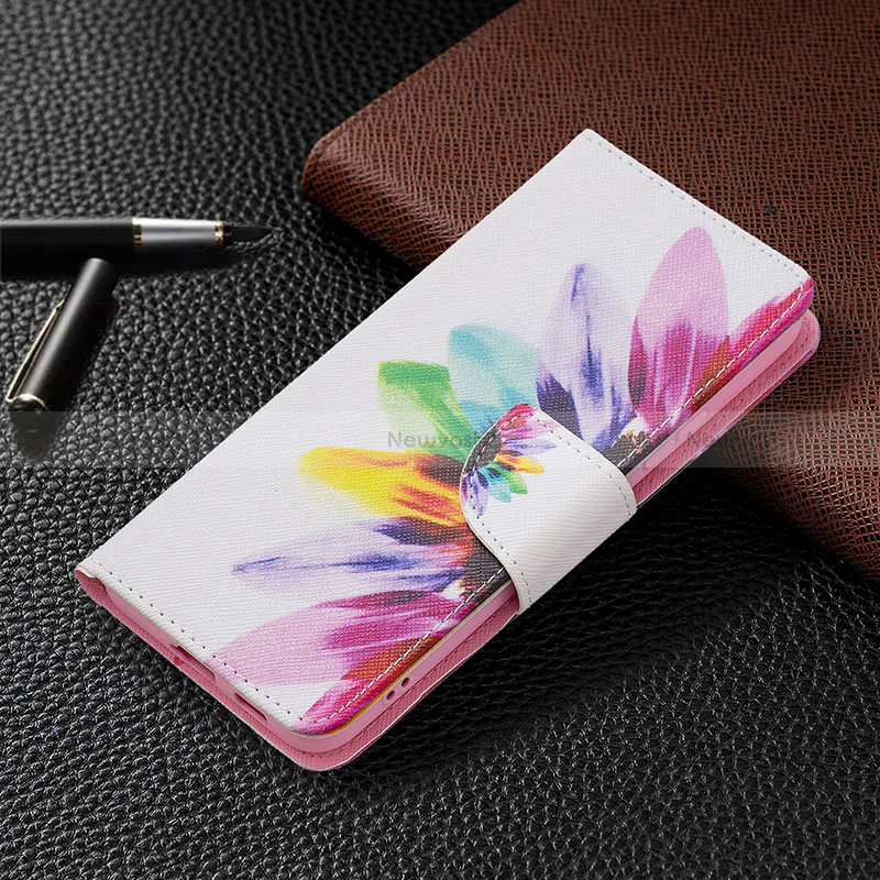 Leather Case Stands Fashionable Pattern Flip Cover Holder B01F for Samsung Galaxy S22 Plus 5G