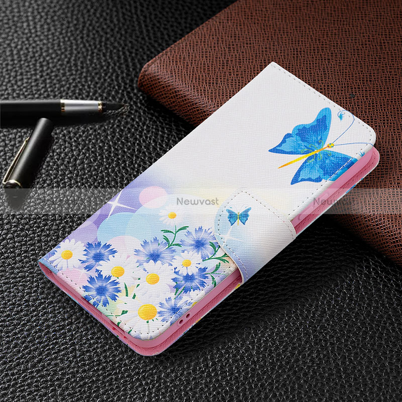 Leather Case Stands Fashionable Pattern Flip Cover Holder B01F for Samsung Galaxy S24 Plus 5G