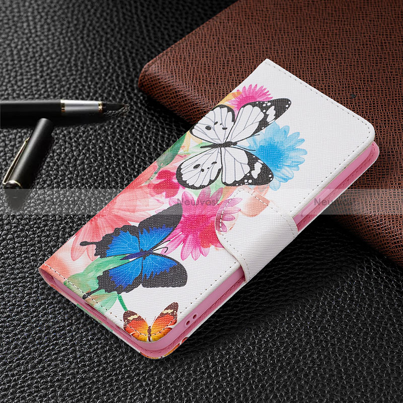 Leather Case Stands Fashionable Pattern Flip Cover Holder B01F for Samsung Galaxy S24 Plus 5G Hot Pink