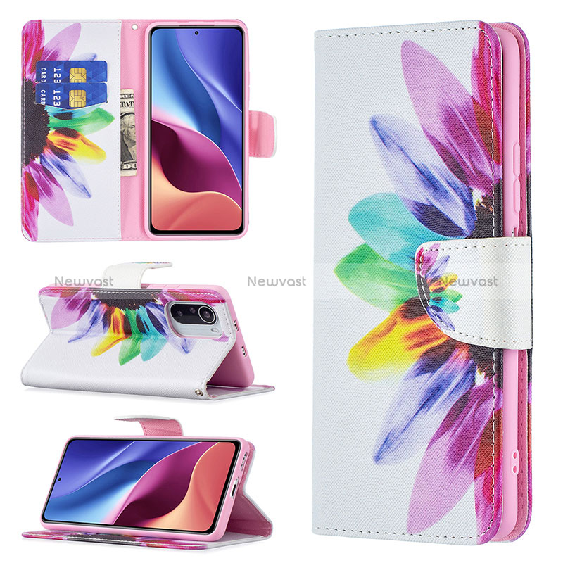 Leather Case Stands Fashionable Pattern Flip Cover Holder B01F for Xiaomi Mi 11X Pro 5G