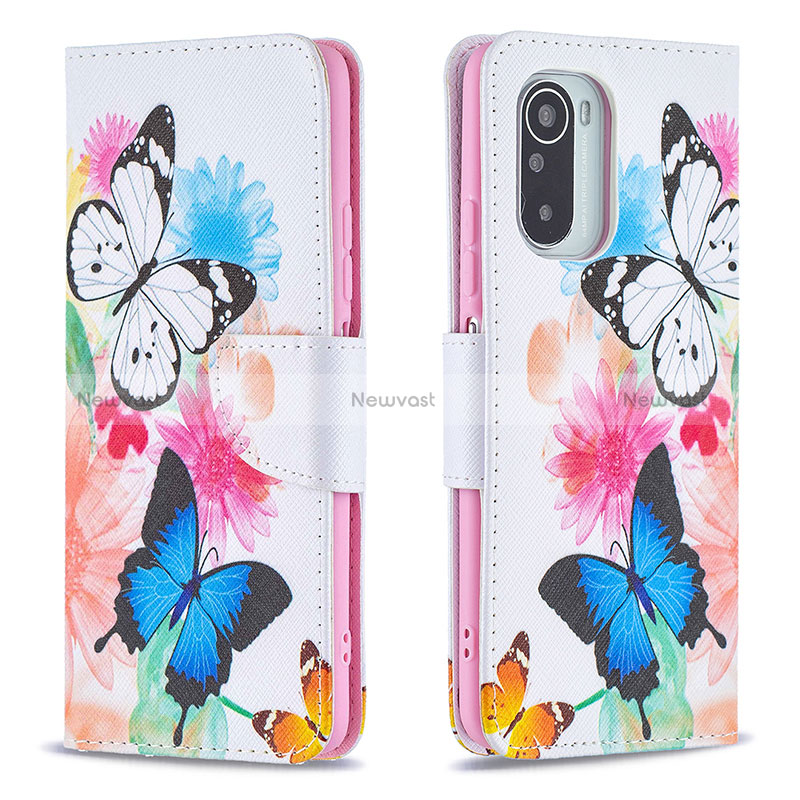 Leather Case Stands Fashionable Pattern Flip Cover Holder B01F for Xiaomi Mi 11X Pro 5G