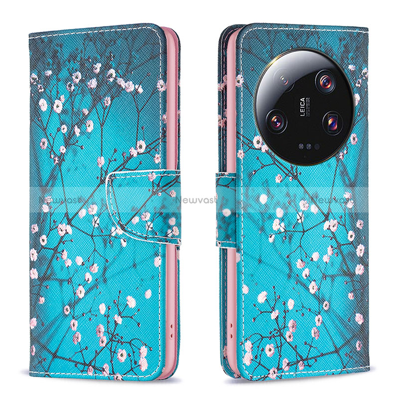 Leather Case Stands Fashionable Pattern Flip Cover Holder B01F for Xiaomi Mi 13 Ultra 5G