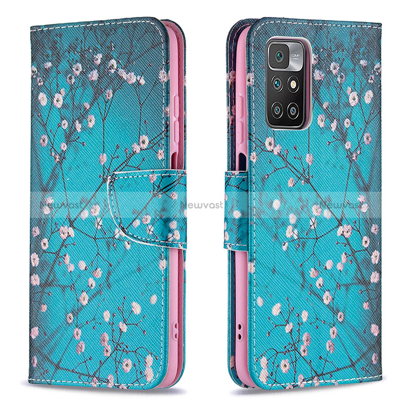 Leather Case Stands Fashionable Pattern Flip Cover Holder B01F for Xiaomi Redmi 10 (2022)