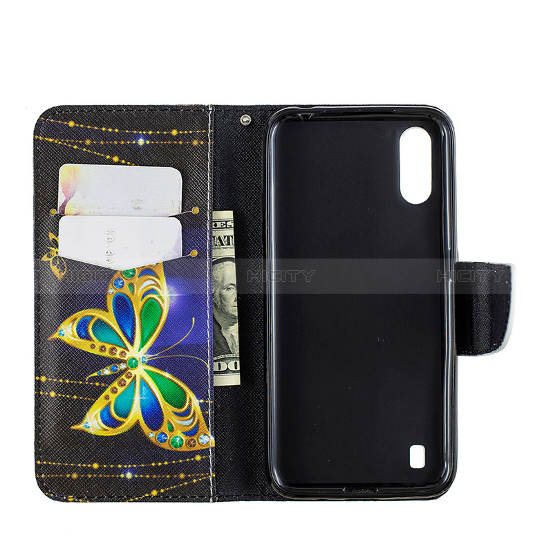 Leather Case Stands Fashionable Pattern Flip Cover Holder B03F for Samsung Galaxy A01 SM-A015