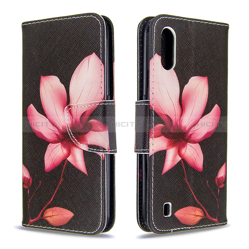 Leather Case Stands Fashionable Pattern Flip Cover Holder B03F for Samsung Galaxy A01 SM-A015