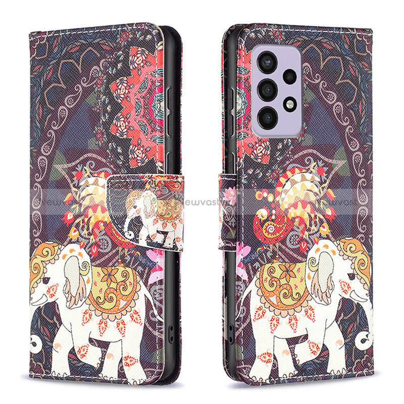 Leather Case Stands Fashionable Pattern Flip Cover Holder B03F for Samsung Galaxy A33 5G