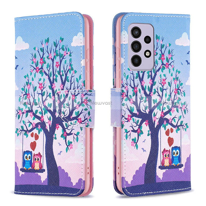 Leather Case Stands Fashionable Pattern Flip Cover Holder B03F for Samsung Galaxy A33 5G