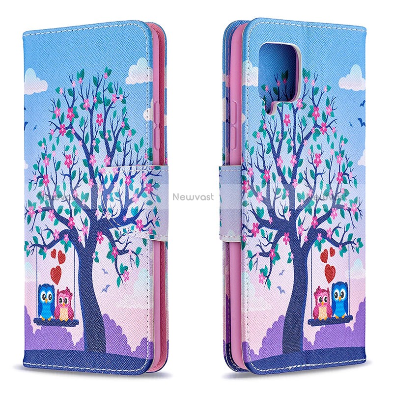 Leather Case Stands Fashionable Pattern Flip Cover Holder B03F for Samsung Galaxy A42 5G