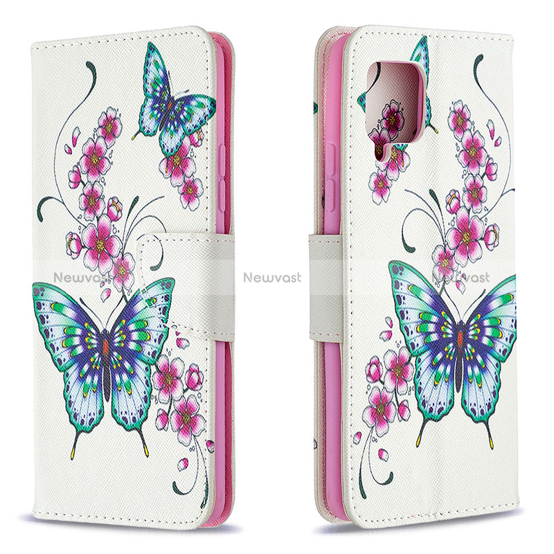 Leather Case Stands Fashionable Pattern Flip Cover Holder B03F for Samsung Galaxy A42 5G Colorful